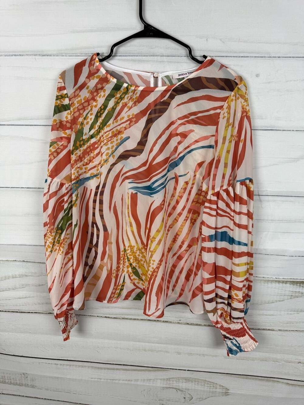 Jealous Tomato Abstract Print Long Sleeve Blouse Size M